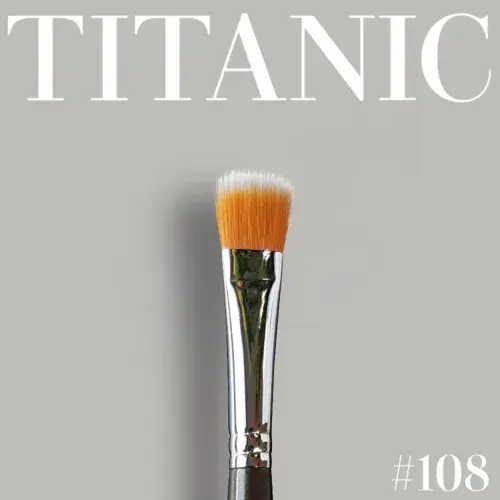 Titanic Brush 108 Medium Flat Duo Fibre Stipple Brush