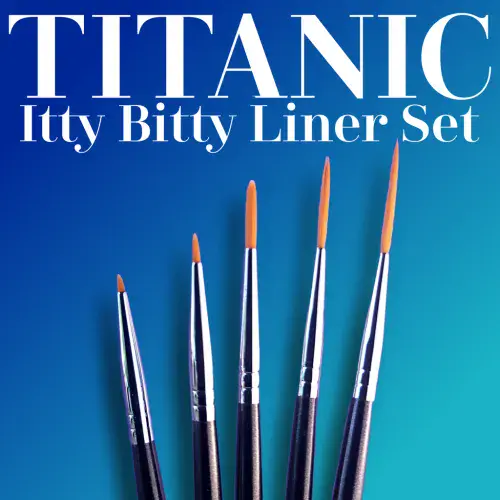 Titanic Brush 3 Series 5 Piece Itty Bitty Liner Brush Collection