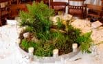Stainless steel table displays