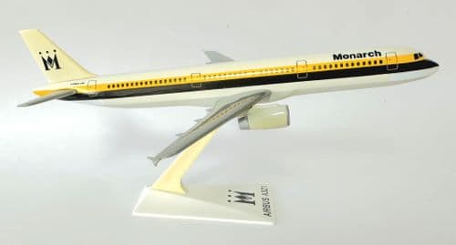 Airbus A321 Monarch Airlines Snap Fit Airliner Collectors Model Scale 1:200