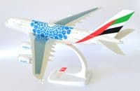 Airbus A380 Emirates EXPO 2020 Blue Snap Fit Collectors Model Scale 1:250