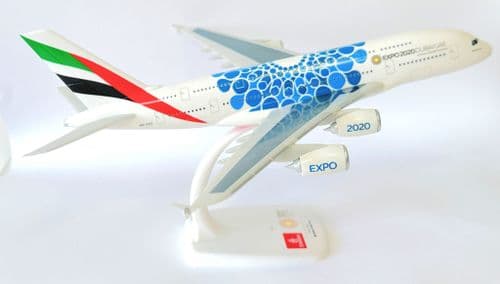 Airbus A380 Emirates EXPO 2020 Blue Snap Fit Collectors Model Scale 1:250