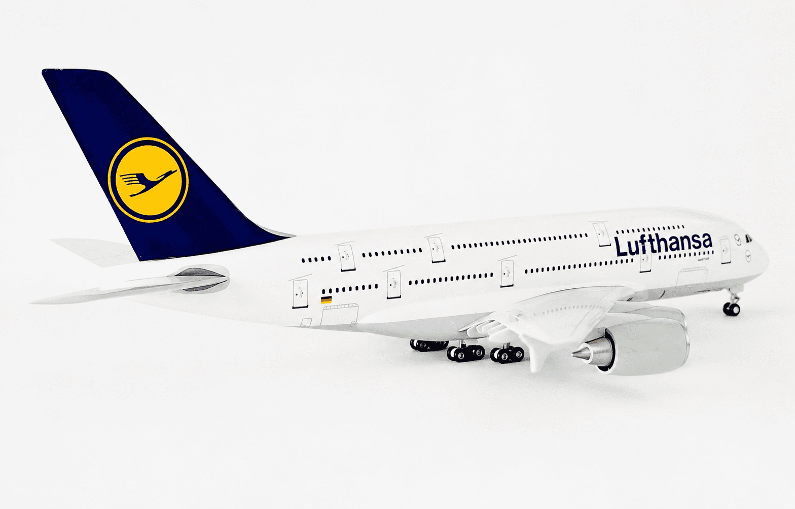 ●1/230=約30cm Airbus A380 模型 完成品 Airbus A380 Lufthansa Risesoon Skymarks Premium Collectors Model
