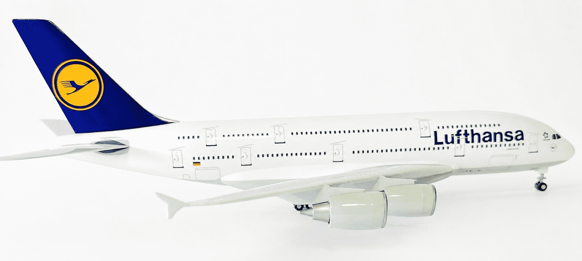 ●1/230=約30cm Airbus A380 模型 完成品 Airbus A380 Lufthansa Risesoon Skymarks Premium Collectors Model