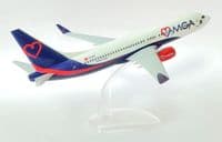 Boeing 737-800 MGA Mavi Gök Airlines Snap Fit Collectors Model Scale 1:200