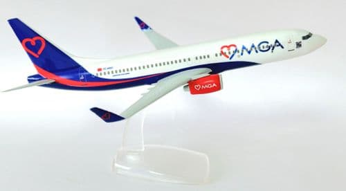 Boeing 737-800 MGA Mavi Gök Airlines Snap Fit Collectors Model Scale 1:200