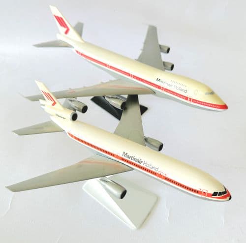 Boeing 747-200 & DC-10 Martinair Vintage Snap Fit Collectors Model Scale 1:250
