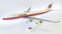 Boeing 747-400 United Airlines 1990's Wooster Collectors Model Scale 1:250