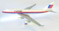 Boeing 747-400 United Airlines 1990's Wooster Collectors Model Scale 1:250