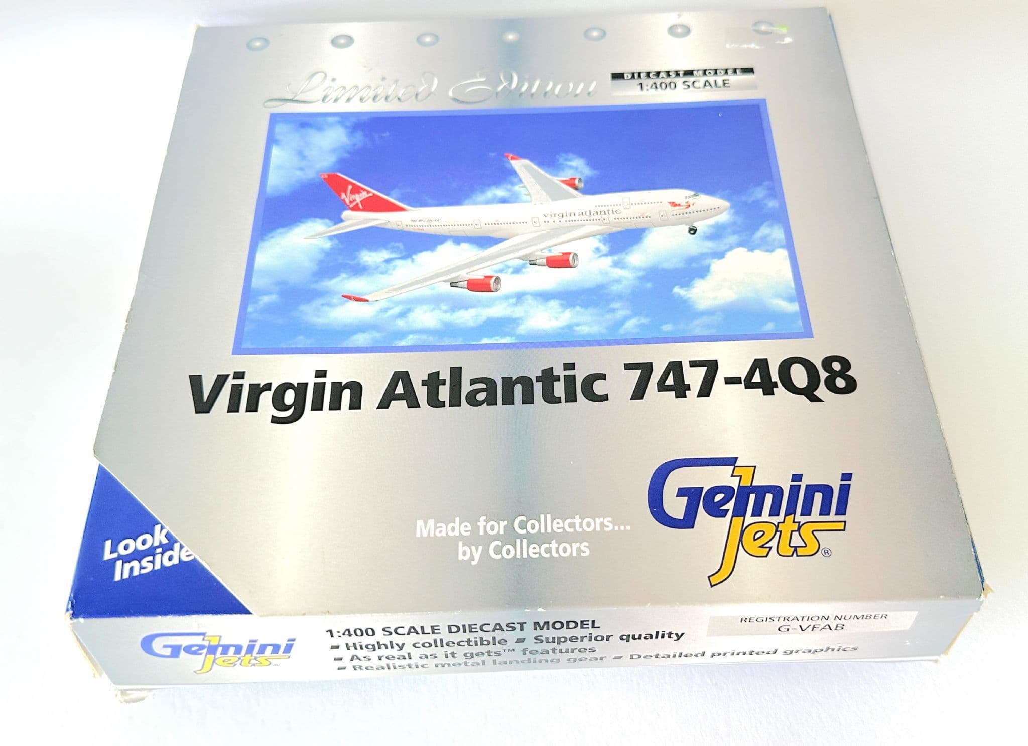 Boeing 747-400 Virgin Atlantic Gemini Jets Model Scale 1 400