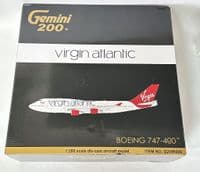 Boeing 747-400 Virgin Atlantic Gemini Jets Rare Diecast Model 1:200 G2VIR608