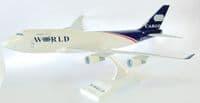 Boeing 747-400 World Airways Skymarks Risesoon Collectors Model Scale 1:200