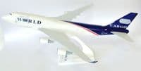Boeing 747-400 World Airways Skymarks Risesoon Collectors Model Scale 1:200