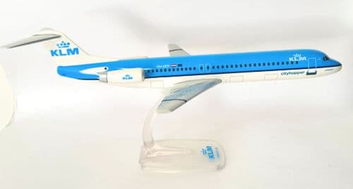 Fokker F-100 KLM Cityhopper Snap Fit Collectors Aircraft Model Scale 1:150