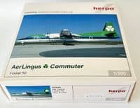 Fokker F-50 Aer Lingus Herpa Diecast Collectors Model Scale 1:200 553544
