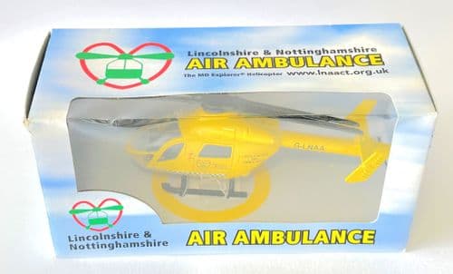 MD-902 Explorer Lincs & Notts Air Ambulance Metal Helicopter Model Scale 1:60