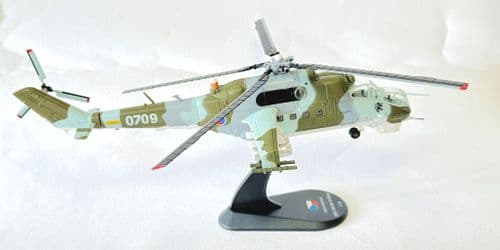 Mil Mi-24 Czech Air Force Amercom Diecast Collectors Model 1:72 Damaged Blade