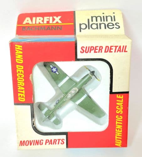 P-51 Mustang USAF Airfix Bachmann 1970s Vintage Mini Collectors Model Scale 1:150