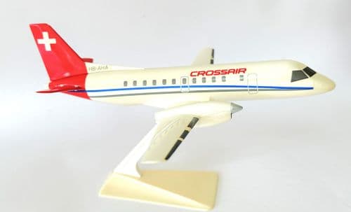 Saab 340 Crossair Switzerland 1990s Vintage Wooster Collectors Model Scale 1:100