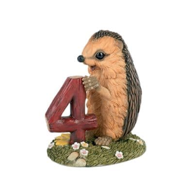 Age 4 -  Hedgies Collectors Hedgehog Birthday Figurine