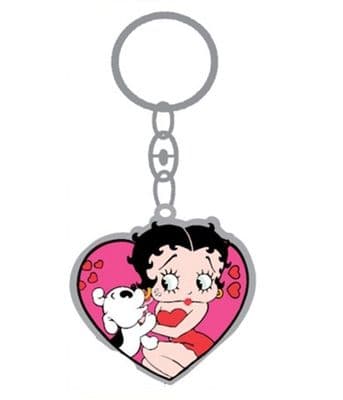Betty Boop Keyring In A Love Heart