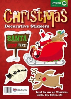 Christmas Decorative Wall / Children's Toy Box Stickers - Santa Sleigh Design
