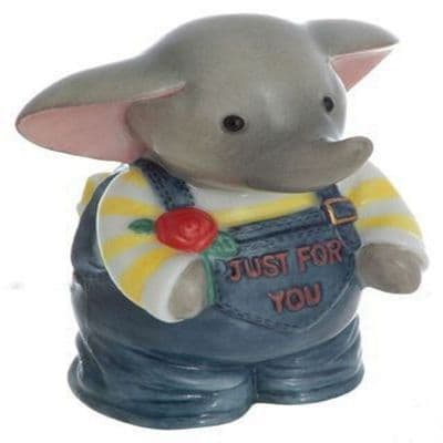 Forget Me Knot Ceramic Elephant Figurine Just For You