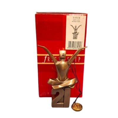 Friendship Collectors Bronze Coated Happy 21st Figurine
