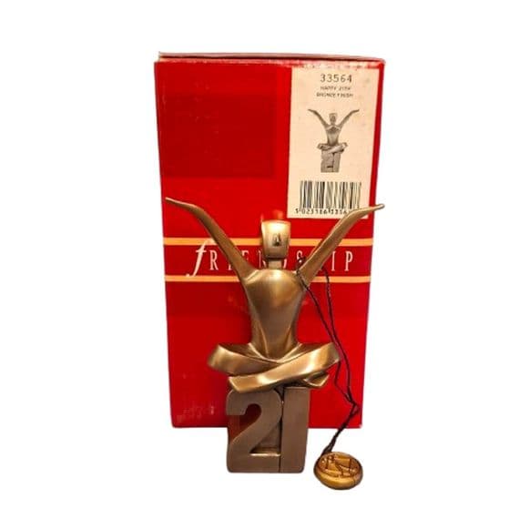 Friendship Collectors Bronze Coated Happy 21st Figurine