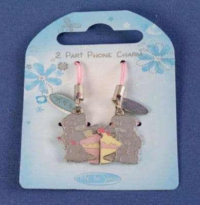 Me To You 2 Part Phone Charm Ice Cream Cones