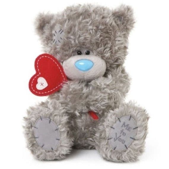 Me to You 9" Tatty Teddy Plush Bear Holding Love Heart Lollipop