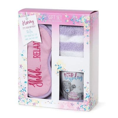 Me to You Birthday Mug, Socks & Eye Mask Box Gift Set