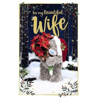 Me To You Christmas 3D Card For My Beautiful Wife
