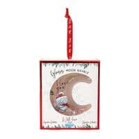 Me to You Christmas Tree Moon Shaped Bauble I Love You