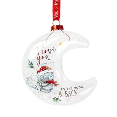Me to You Christmas Tree Moon Shaped Bauble I Love You