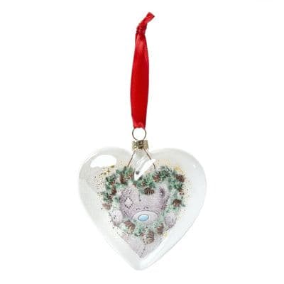 Me to You Glass Heart Christmas Tree Bauble