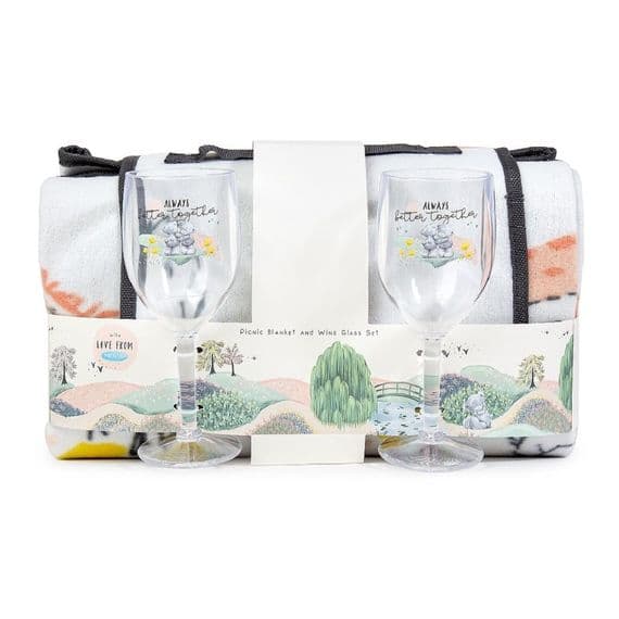 Me to You Picnic Blanket and Glass Set