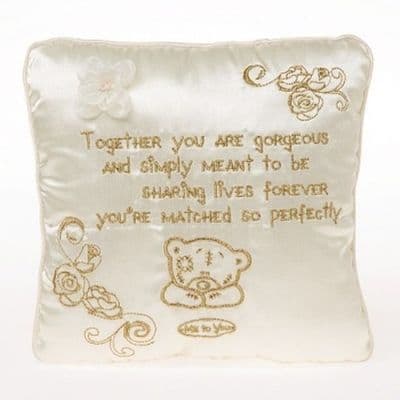 Me to You Wedding Ring Verse Cushion