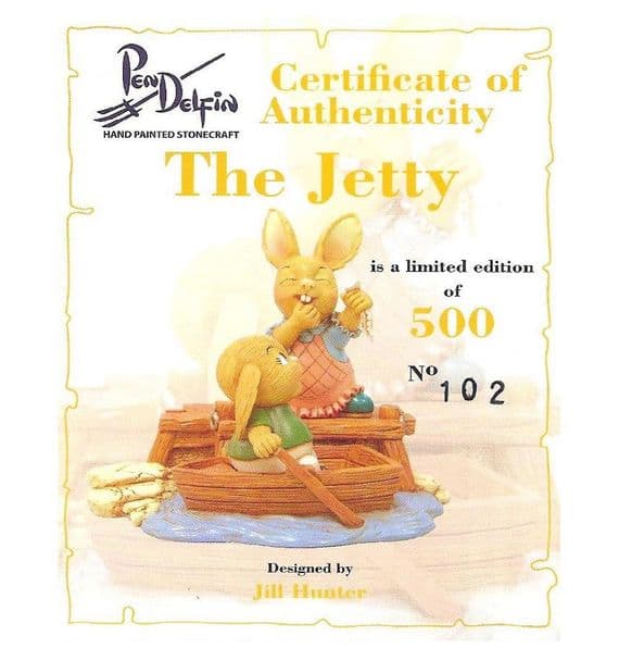 PenDelfin Rabbit Limited Edition Figurine The Jetty 102
