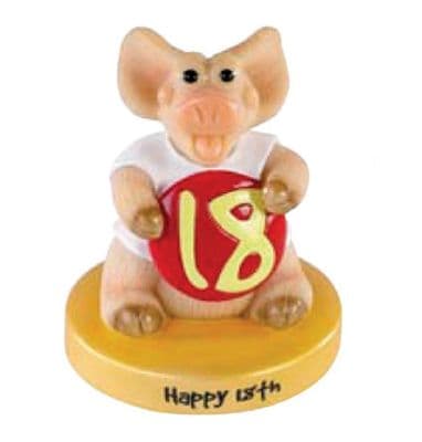 Piggin Collectors Resin Birthday Figurine Happy 18th