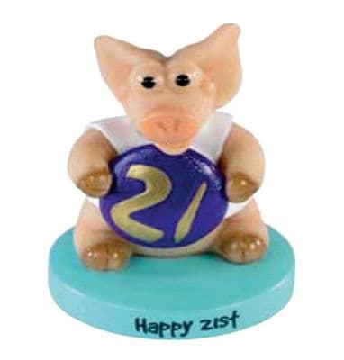 Piggin Collectors Resin  Birthday Figurine Happy 21st