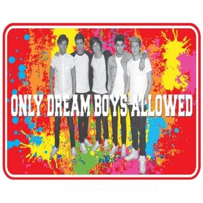 Teen Idol One Direction Group - Door Sign - Only Dream Boys Allowed