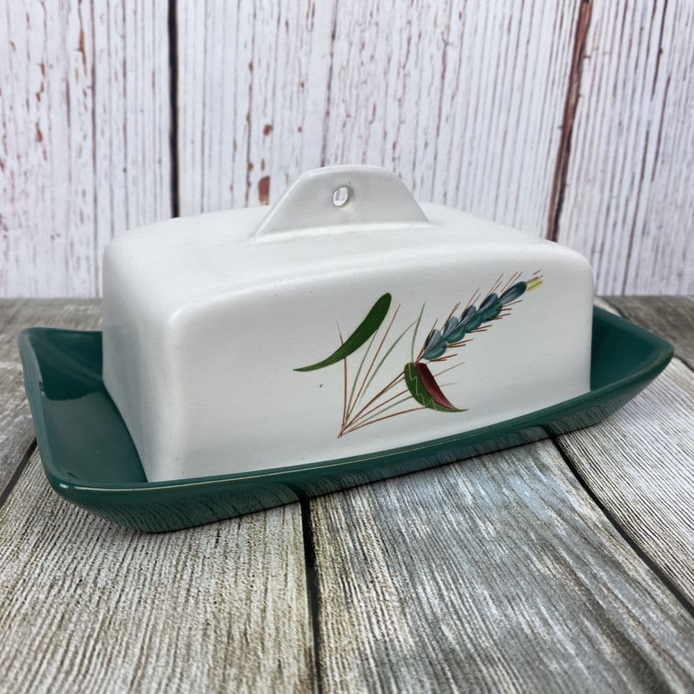 DENBY POTTERY GREENWHEAT BUTTER DISHES
