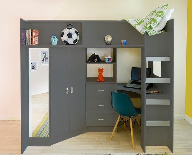 High Sleeper Cabin Bed With Colour Options Ideal Childrens Safe Bed With Wardrobe And Desk High Sleeper Cabin Bed With Colour Options Ideal Childrens Safe Bed With Wardrobe And Desk