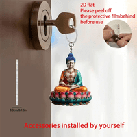 2D Flat Acrylic Buddha Keychain, Acrylic Ornament