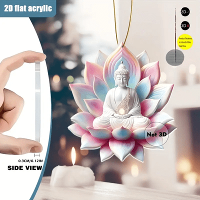 2D Flat  Acrylic Buddha Pendant