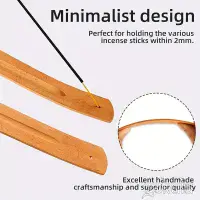 2pcs Natural Pinewood Incense Holders – Traditional Wooden Stick Burner Set