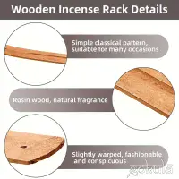2pcs Natural Pinewood Incense Holders – Traditional Wooden Stick Burner Set
