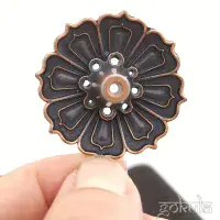3pcs Lotus Mini Incense Holder – Multi-Hole Zinc Alloy Burner for Sticks