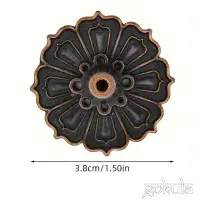 3pcs Lotus Mini Incense Holder – Multi-Hole Zinc Alloy Burner for Sticks